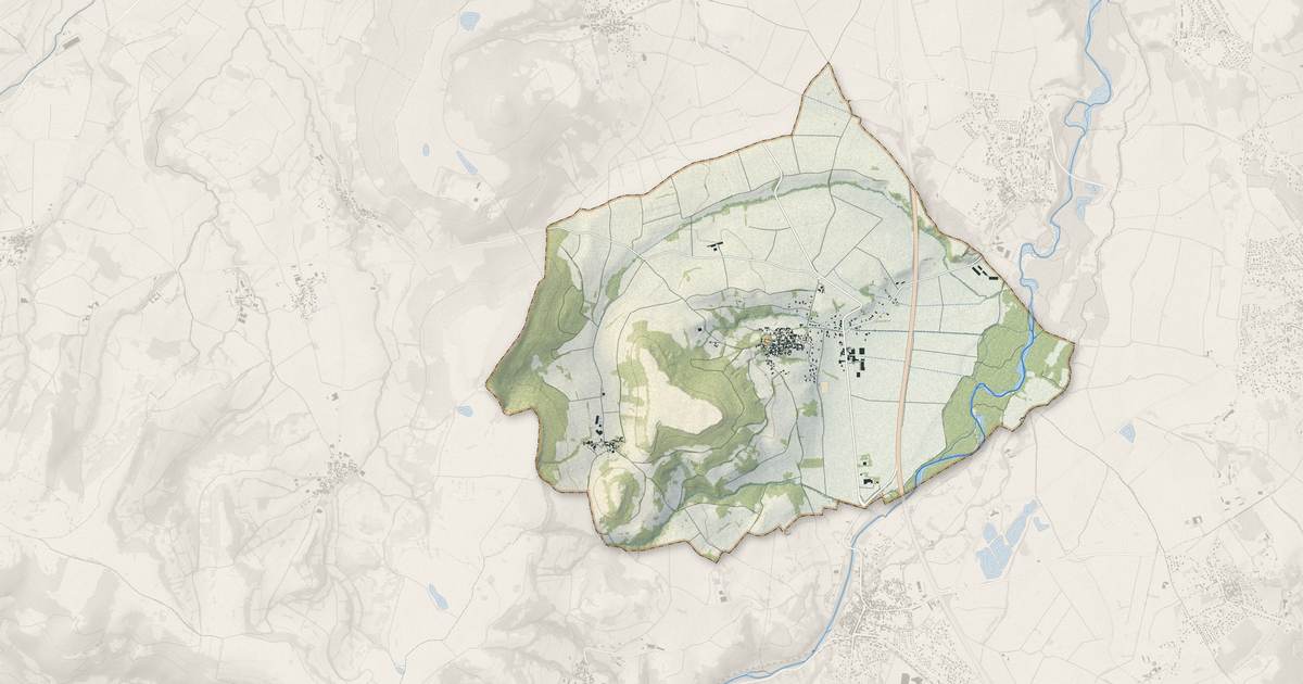 Portrait cartographique de Moriat : relief, eau, forêts, bâti et voies, calculés à partir des données de l'IGN
