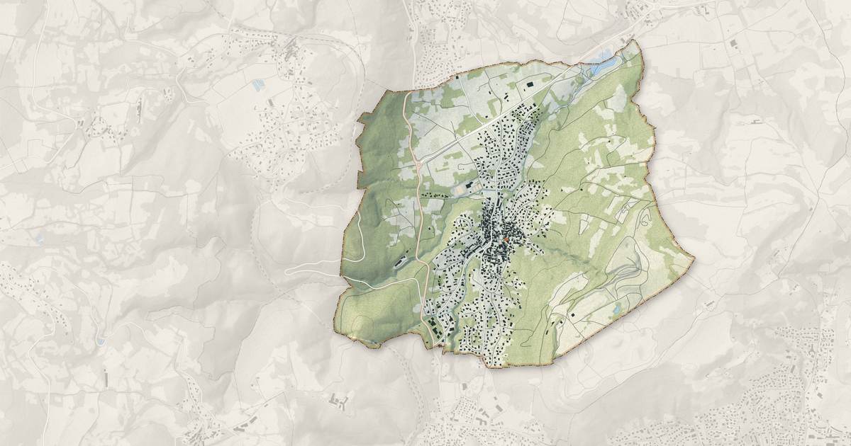 Portrait cartographique de Nohanent : relief, eau, forêts, bâti et voies, calculés à partir des données de l'IGN