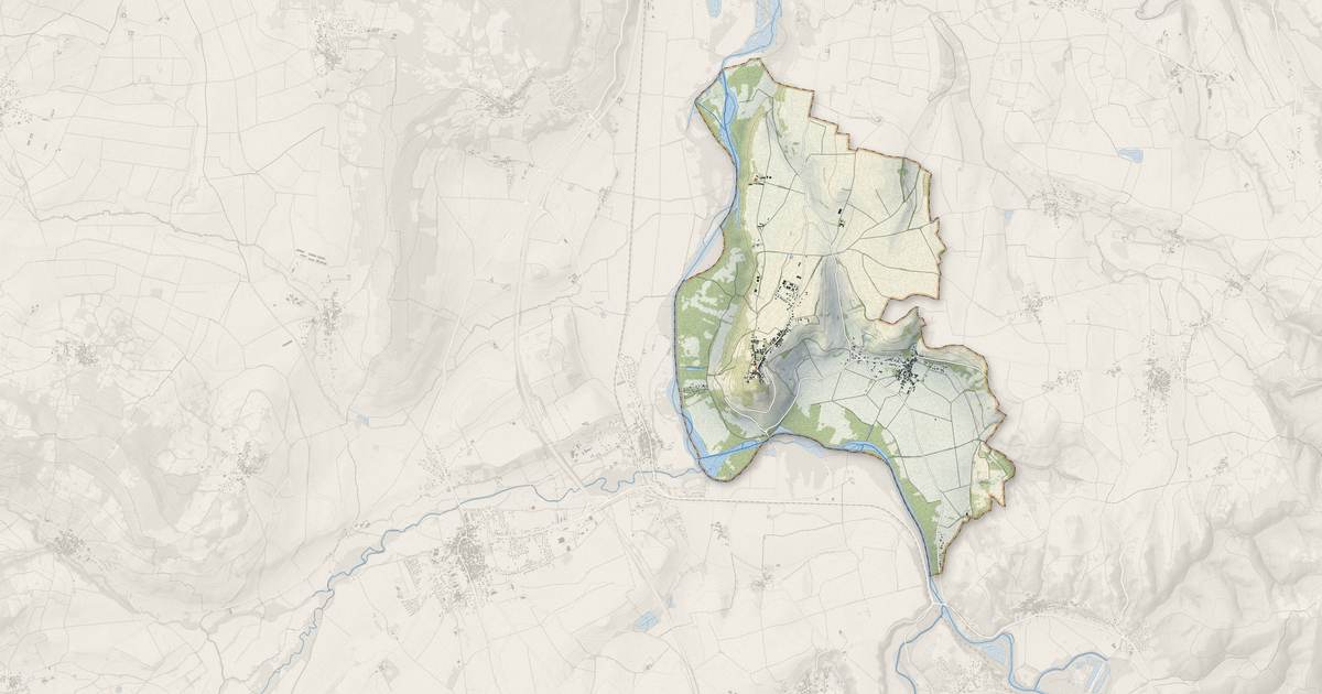 Portrait cartographique de Nonette-Orsonnette : relief, eau, forêts, bâti et voies, calculés à partir des données de l'IGN