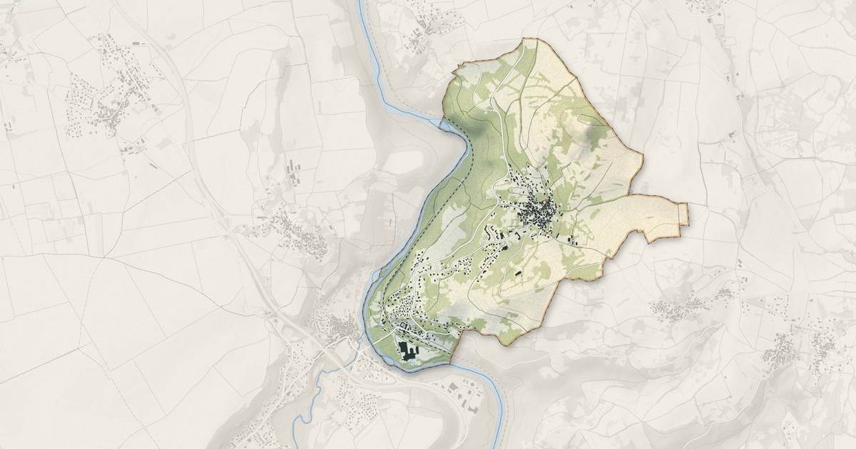 Portrait cartographique de Parent : relief, eau, forêts, bâti et voies, calculés à partir des données de l'IGN