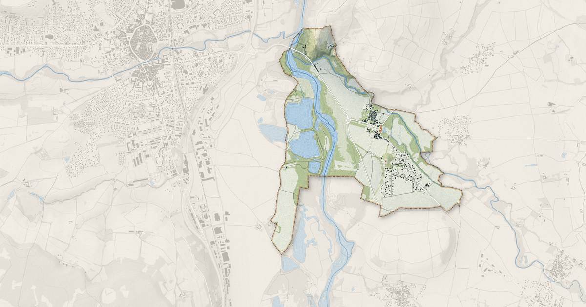 Portrait cartographique de Parentignat : relief, eau, forêts, bâti et voies, calculés à partir des données de l'IGN