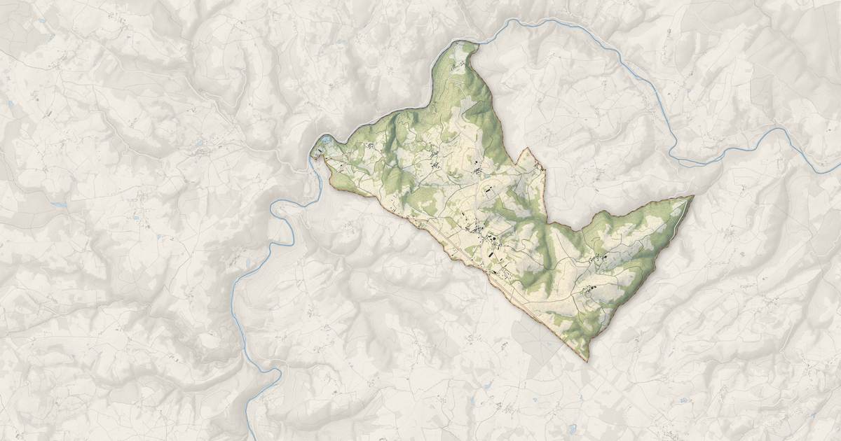 Portrait cartographique de Pouzol : relief, eau, forêts, bâti et voies, calculés à partir des données de l'IGN