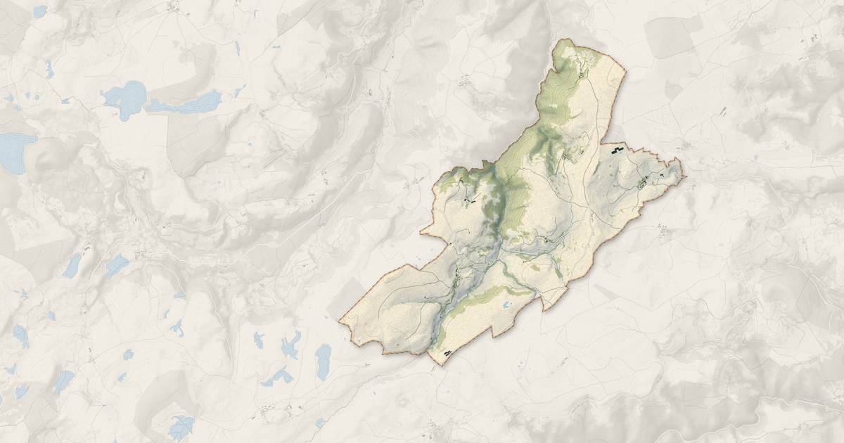Portrait cartographique de Roche-Charles-la-Mayrand : relief, eau, forêts, bâti et voies, calculés à partir des données de l'IGN