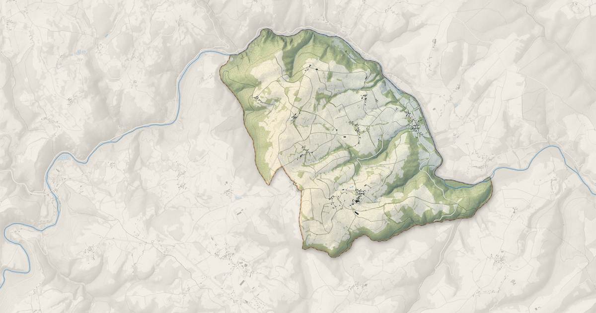 Portrait cartographique de Saint-Gal-sur-Sioule : relief, eau, forêts, bâti et voies, calculés à partir des données de l'IGN