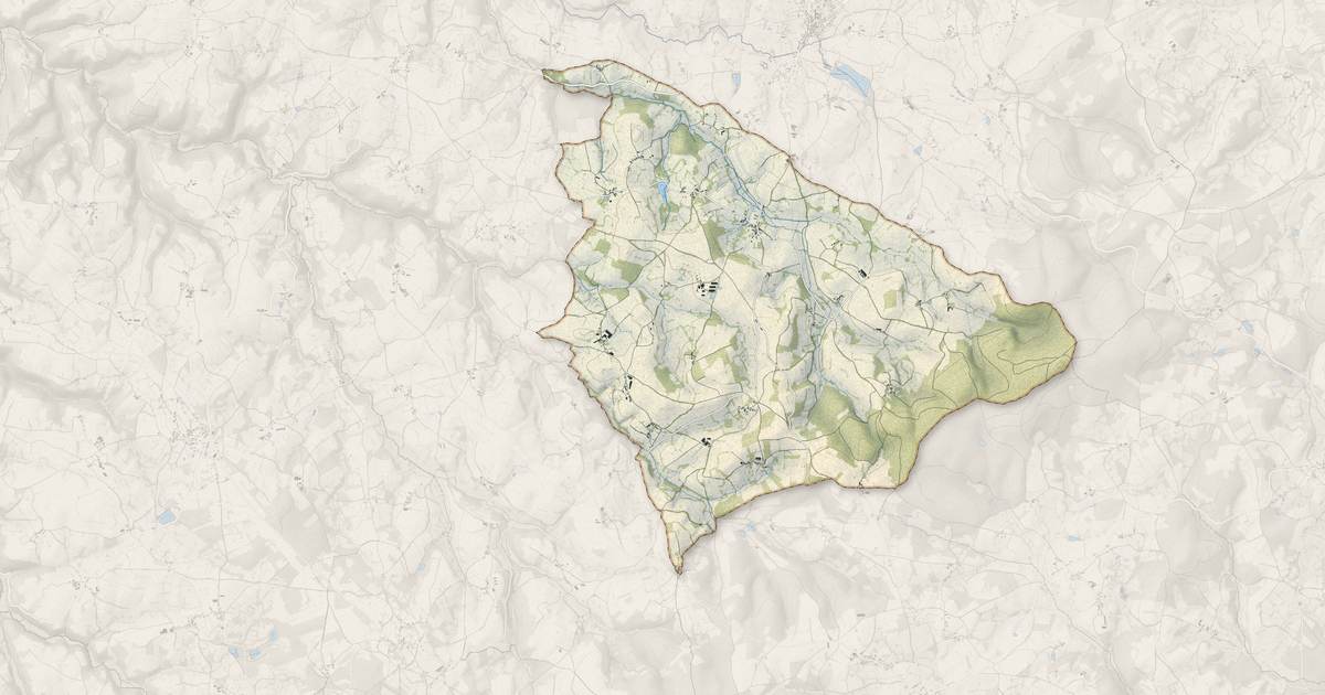 Portrait cartographique de Saint-Maigner : relief, eau, forêts, bâti et voies, calculés à partir des données de l'IGN