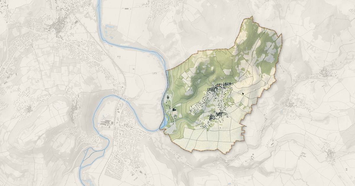 Portrait cartographique de Saint-Maurice : relief, eau, forêts, bâti et voies, calculés à partir des données de l'IGN