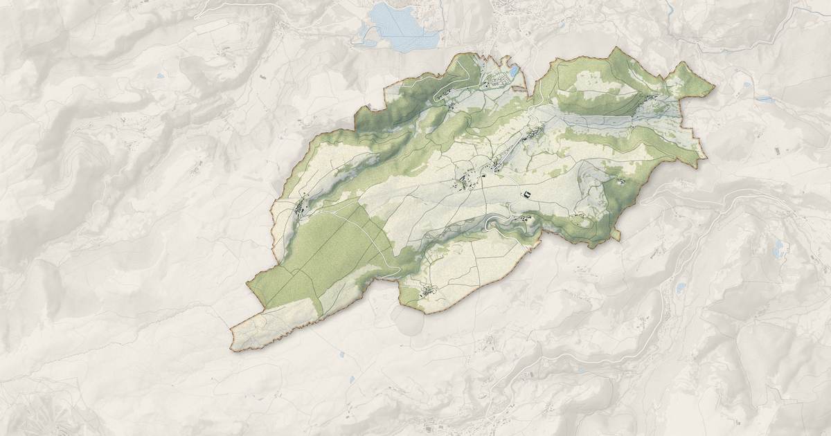 Portrait cartographique de Saint-Victor-la-Rivière : relief, eau, forêts, bâti et voies, calculés à partir des données de l'IGN