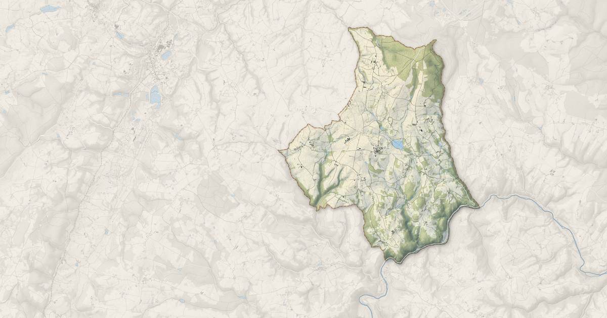 Portrait cartographique de Servant : relief, eau, forêts, bâti et voies, calculés à partir des données de l'IGN