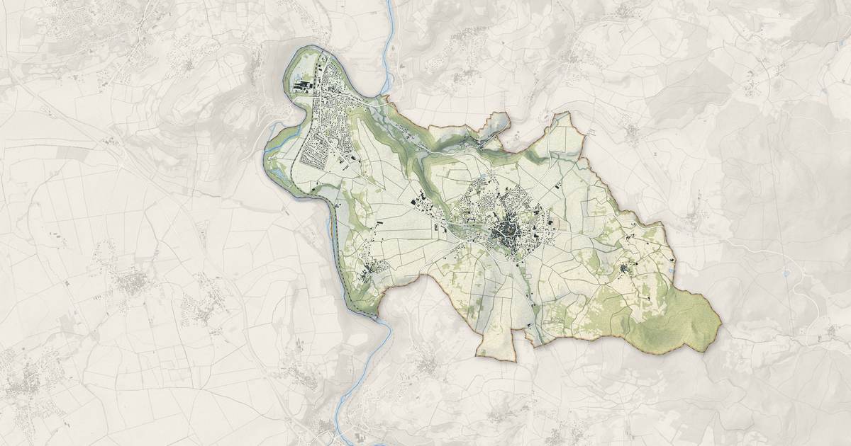 Portrait cartographique de Vic-le-Comte : relief, eau, forêts, bâti et voies, calculés à partir des données de l'IGN