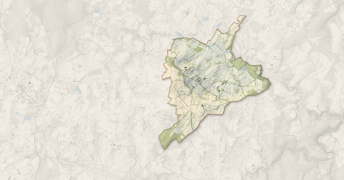 Portrait cartographique de Voingt : relief, eau, forêts, bâti et voies, calculés à partir des données de l'IGN