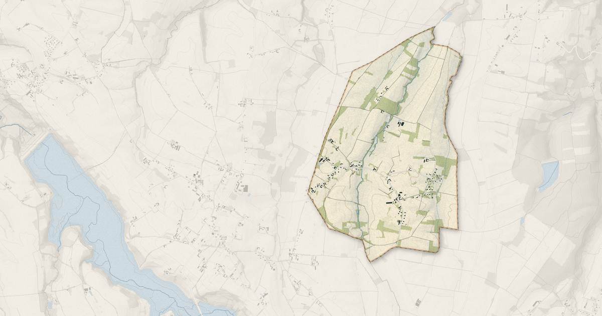 Portrait cartographique de Aast : relief, eau, forêts, bâti et voies, calculés à partir des données de l'IGN