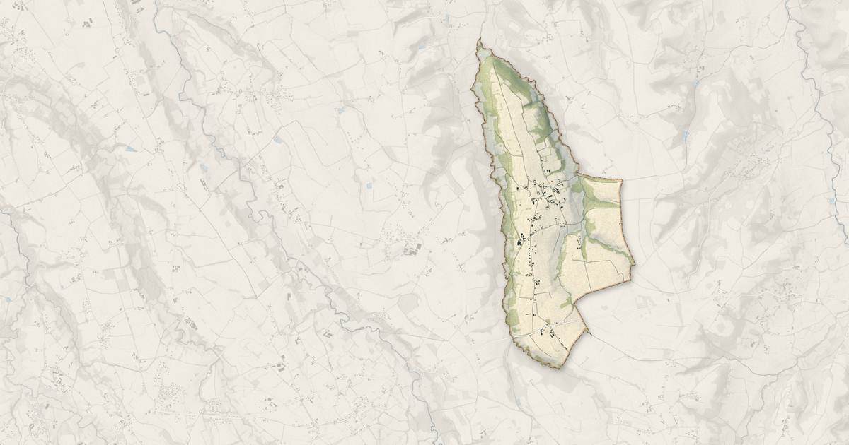 Portrait cartographique de Abère : relief, eau, forêts, bâti et voies, calculés à partir des données de l'IGN