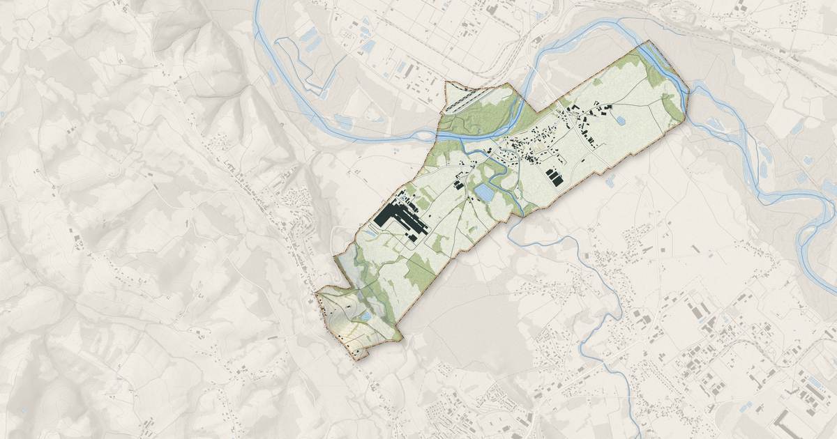 Portrait cartographique de Abidos : relief, eau, forêts, bâti et voies, calculés à partir des données de l'IGN