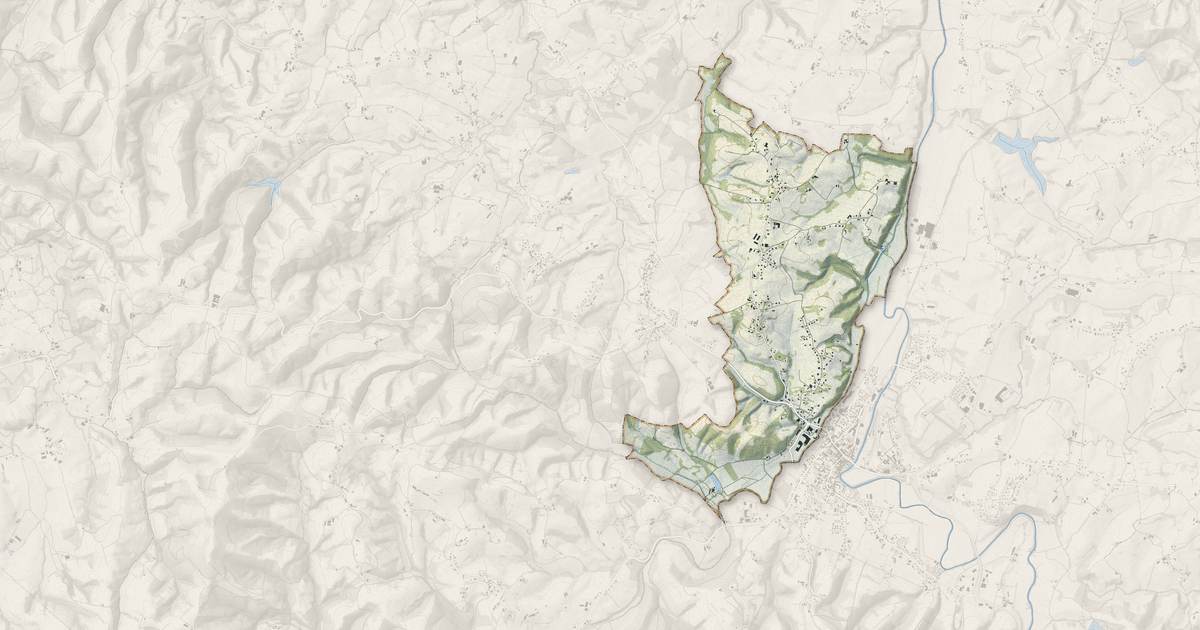 Portrait cartographique de Amendeuix-Oneix : relief, eau, forêts, bâti et voies, calculés à partir des données de l'IGN