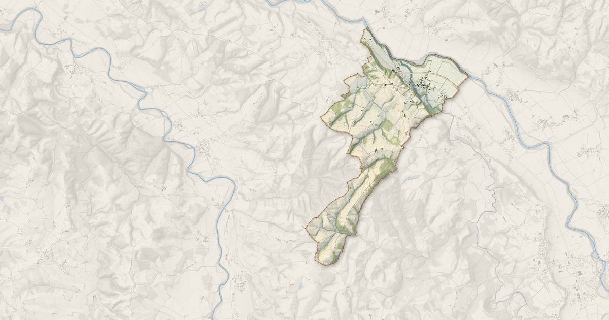 Portrait cartographique de Araujuzon : relief, eau, forêts, bâti et voies, calculés à partir des données de l'IGN