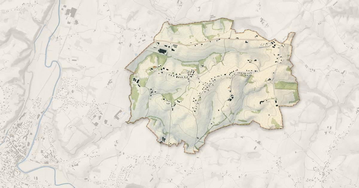 Portrait cartographique de Arbérats-Sillègue : relief, eau, forêts, bâti et voies, calculés à partir des données de l'IGN