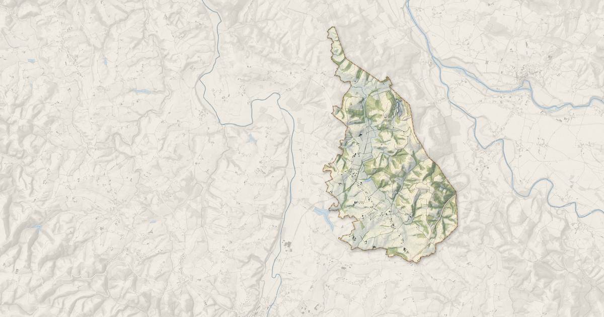 Portrait cartographique de Arbouet-Sussaute : relief, eau, forêts, bâti et voies, calculés à partir des données de l'IGN