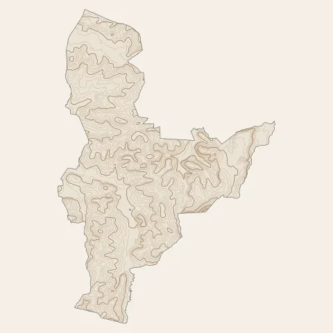 Arcangues : courbes de niveau