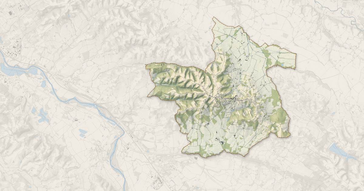 Portrait cartographique de Arthez-de-Béarn : relief, eau, forêts, bâti et voies, calculés à partir des données de l'IGN