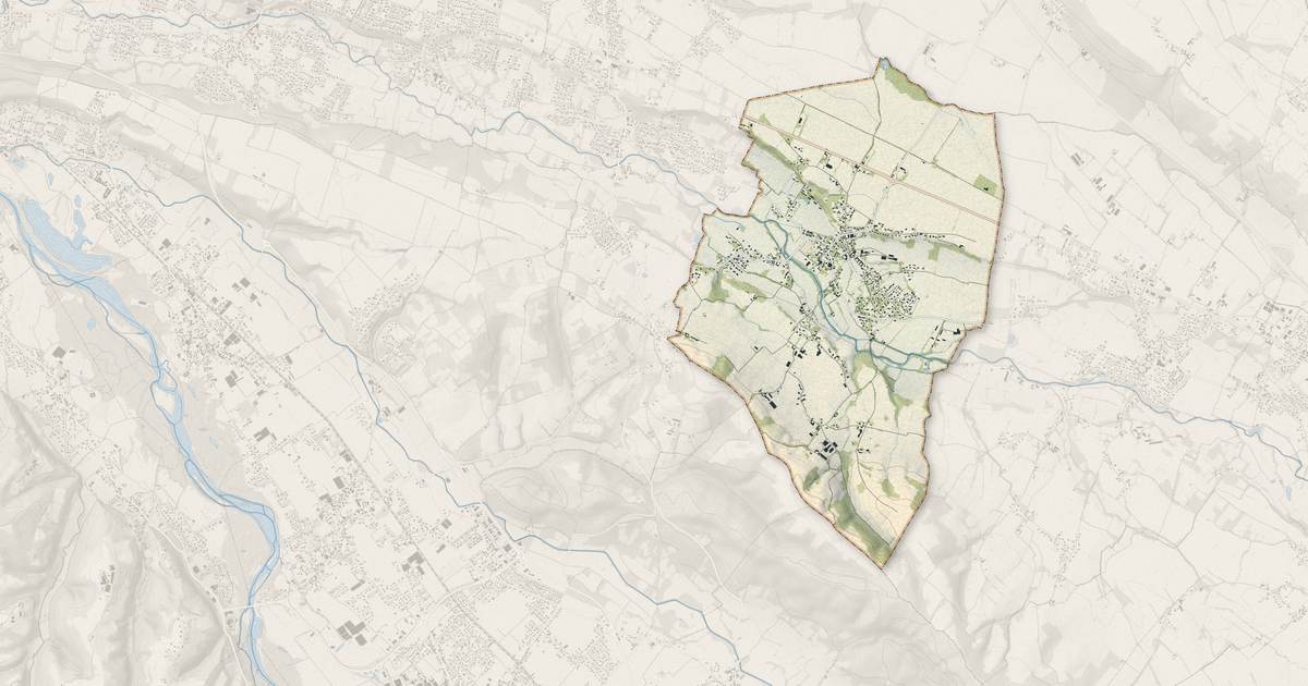 Portrait cartographique de Artigueloutan : relief, eau, forêts, bâti et voies, calculés à partir des données de l'IGN