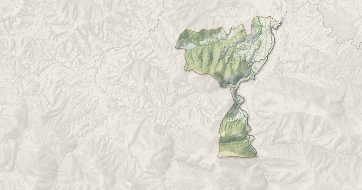 Portrait cartographique de Asasp-Arros : relief, eau, forêts, bâti et voies, calculés à partir des données de l'IGN