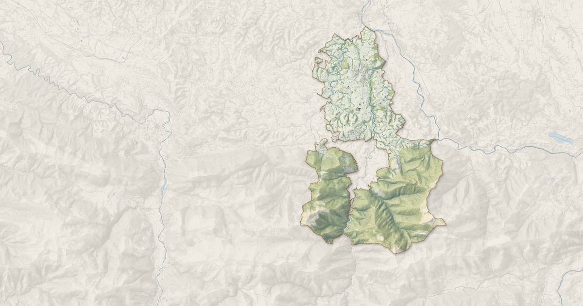 Portrait cartographique de Asson : relief, eau, forêts, bâti et voies, calculés à partir des données de l'IGN