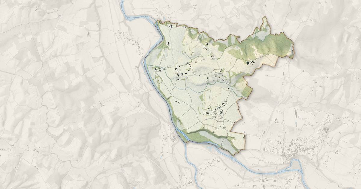 Portrait cartographique de Athos-Aspis : relief, eau, forêts, bâti et voies, calculés à partir des données de l'IGN