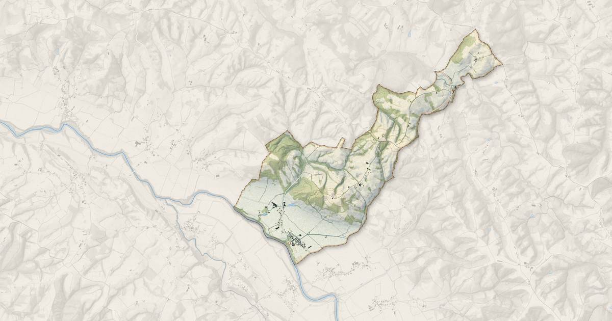 Portrait cartographique de Audaux : relief, eau, forêts, bâti et voies, calculés à partir des données de l'IGN