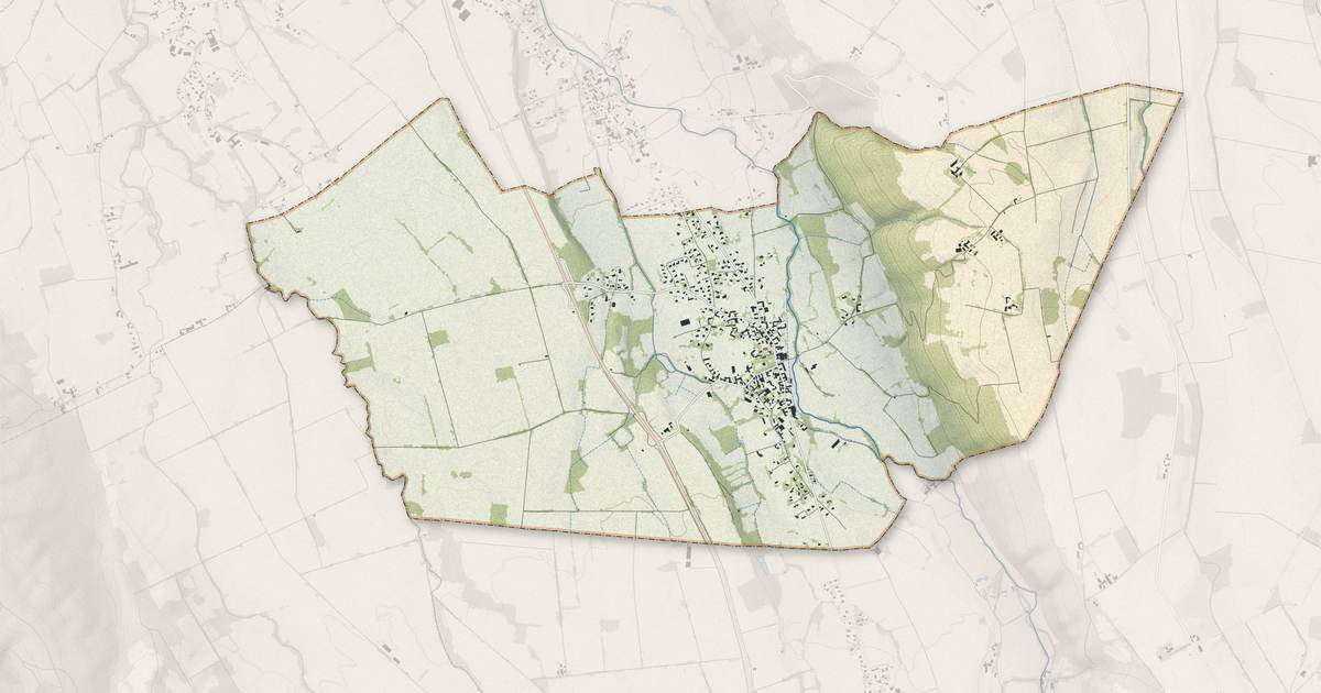 Portrait cartographique de Barzun : relief, eau, forêts, bâti et voies, calculés à partir des données de l'IGN