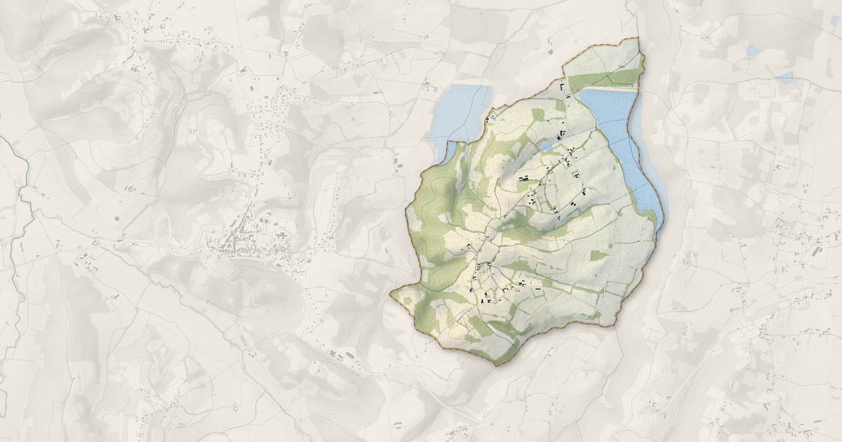 Portrait cartographique de Bassillon-Vauzé : relief, eau, forêts, bâti et voies, calculés à partir des données de l'IGN