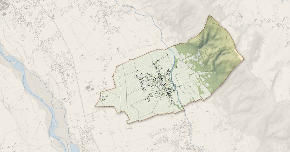 Portrait cartographique de Beuste : relief, eau, forêts, bâti et voies, calculés à partir des données de l'IGN