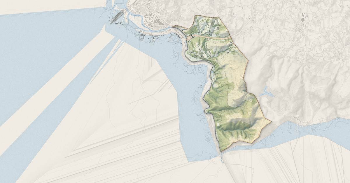 Portrait cartographique de Biriatou : relief, eau, forêts, bâti et voies, calculés à partir des données de l'IGN