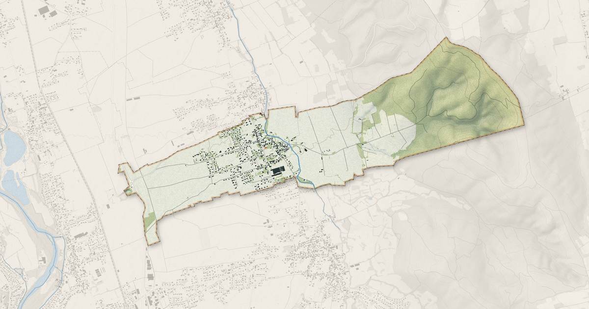 Portrait cartographique de Bordères : relief, eau, forêts, bâti et voies, calculés à partir des données de l'IGN