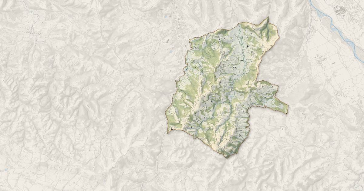 Portrait cartographique de Bosdarros : relief, eau, forêts, bâti et voies, calculés à partir des données de l'IGN