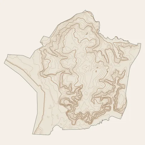 Boucau : courbes de niveau