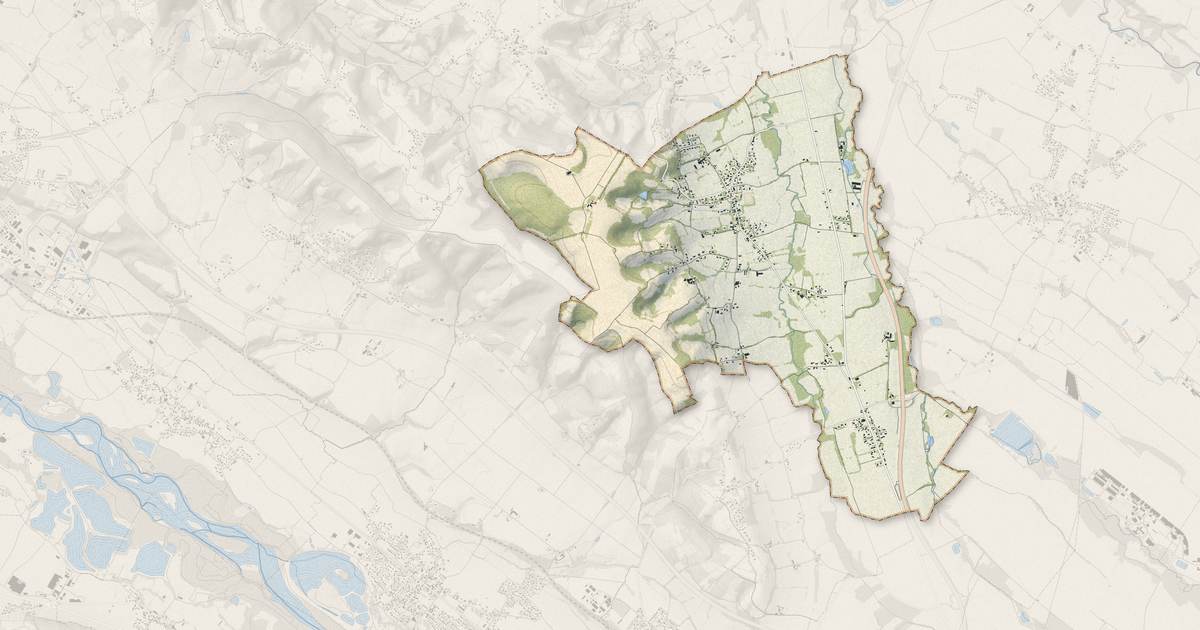 Portrait cartographique de Bougarber : relief, eau, forêts, bâti et voies, calculés à partir des données de l'IGN
