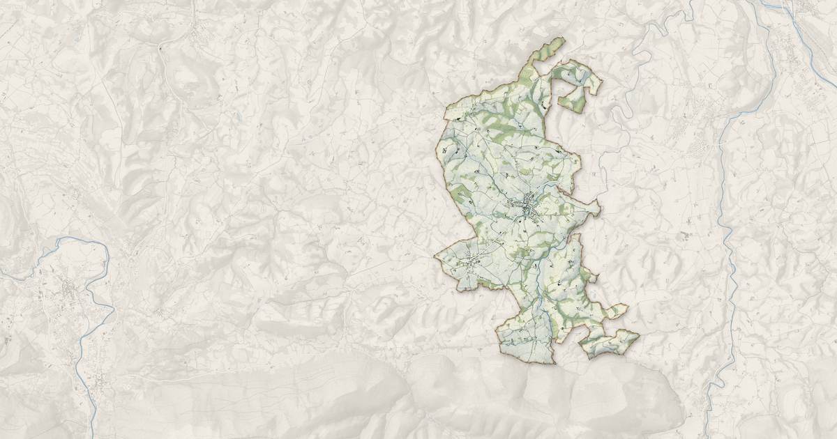 Portrait cartographique de Bruges-Capbis-Mifaget : relief, eau, forêts, bâti et voies, calculés à partir des données de l'IGN