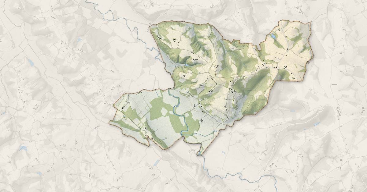 Portrait cartographique de Cabidos : relief, eau, forêts, bâti et voies, calculés à partir des données de l'IGN