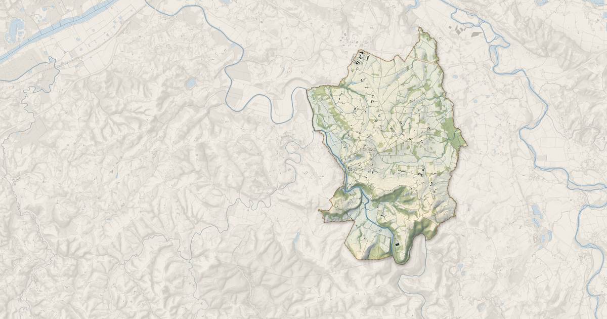Portrait cartographique de Came : relief, eau, forêts, bâti et voies, calculés à partir des données de l'IGN