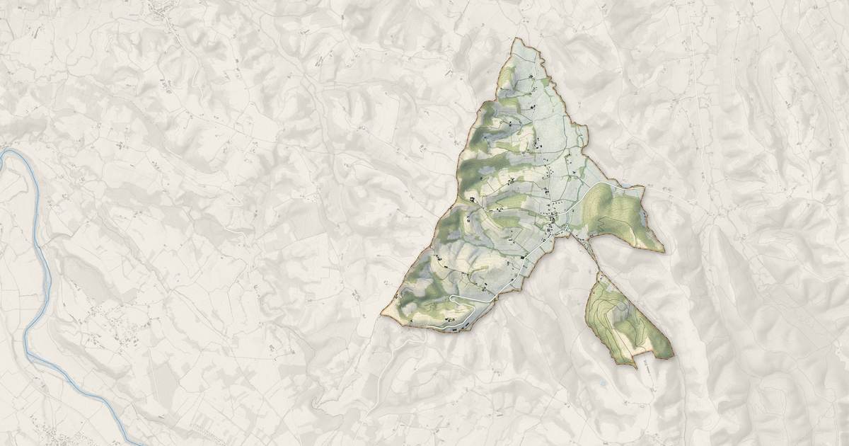 Portrait cartographique de Cardesse : relief, eau, forêts, bâti et voies, calculés à partir des données de l'IGN