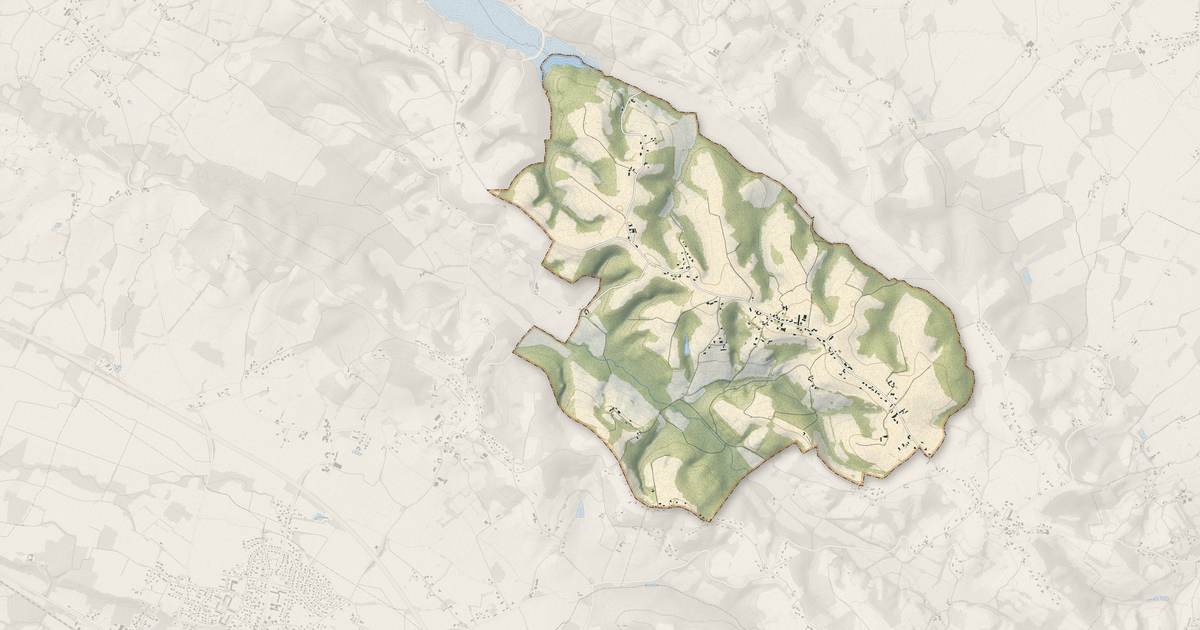 Portrait cartographique de Casteide-Cami : relief, eau, forêts, bâti et voies, calculés à partir des données de l'IGN