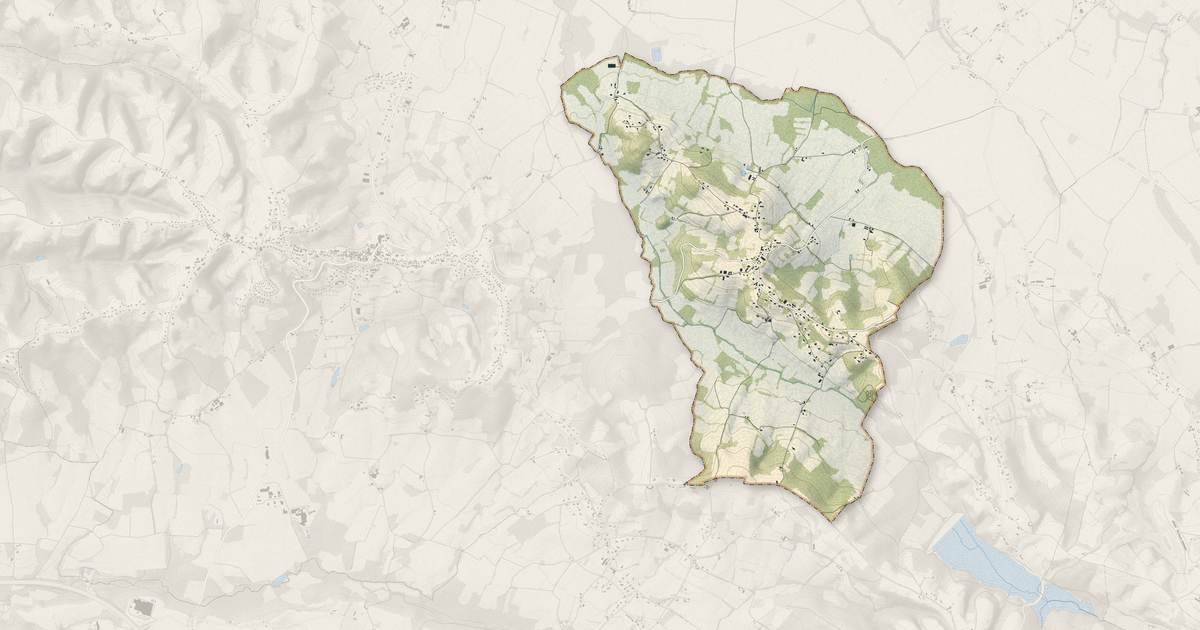 Portrait cartographique de Castillon (Canton d'Arthez-de-Béarn) : relief, eau, forêts, bâti et voies, calculés à partir des données de l'IGN