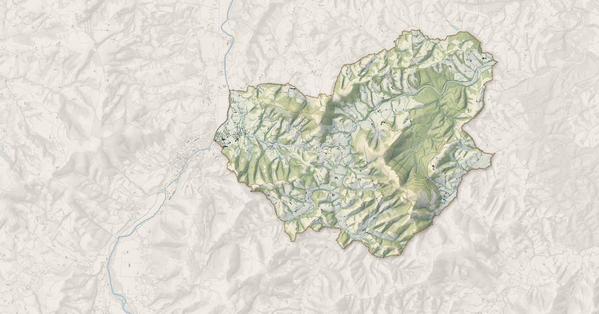 Portrait cartographique de Chéraute : relief, eau, forêts, bâti et voies, calculés à partir des données de l'IGN