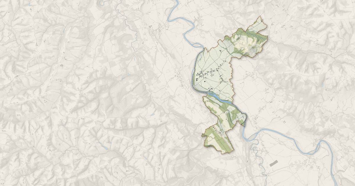 Portrait cartographique de Dognen : relief, eau, forêts, bâti et voies, calculés à partir des données de l'IGN