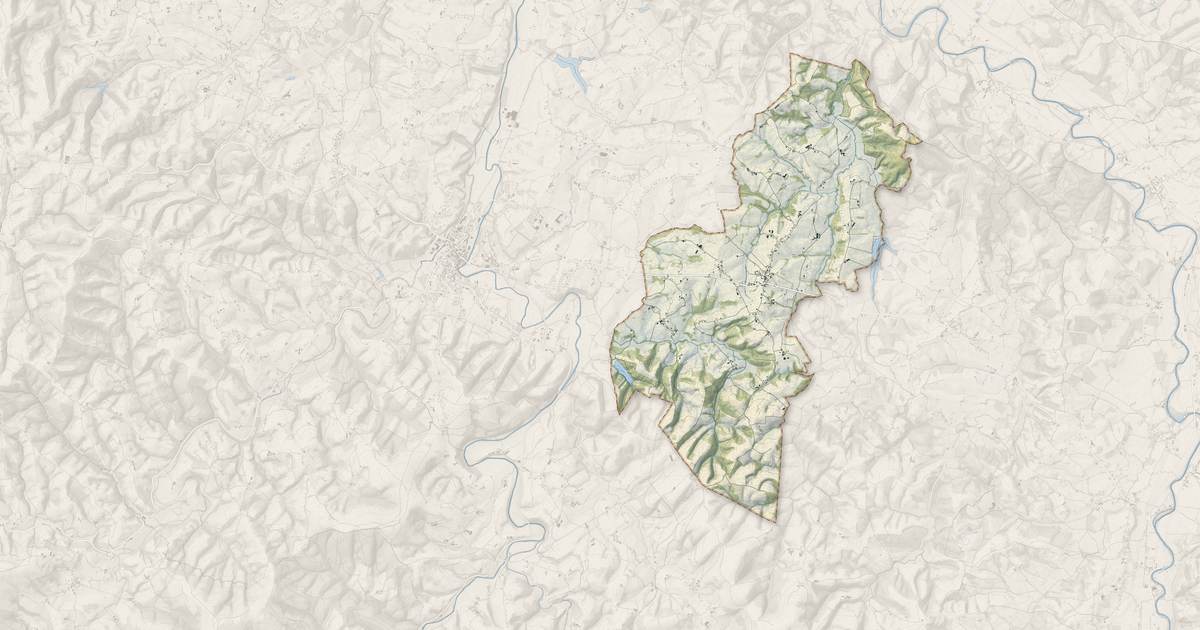 Portrait cartographique de Domezain-Berraute : relief, eau, forêts, bâti et voies, calculés à partir des données de l'IGN