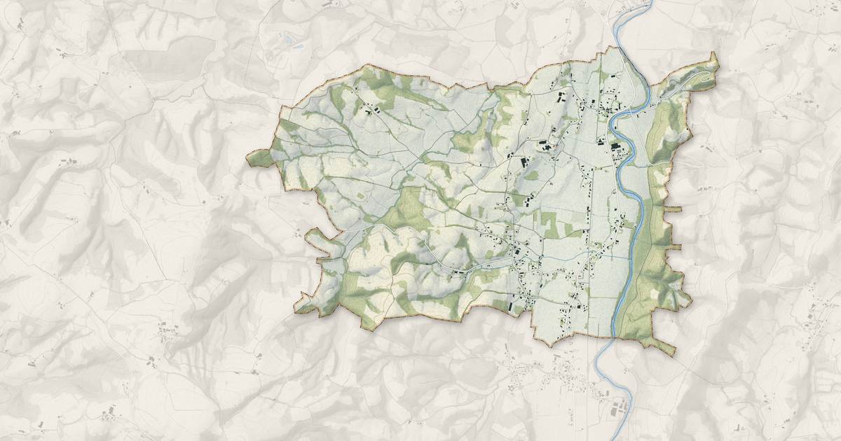 Portrait cartographique de Espès-Undurein : relief, eau, forêts, bâti et voies, calculés à partir des données de l'IGN