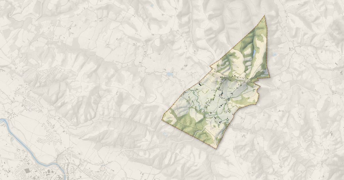 Portrait cartographique de Estialescq : relief, eau, forêts, bâti et voies, calculés à partir des données de l'IGN