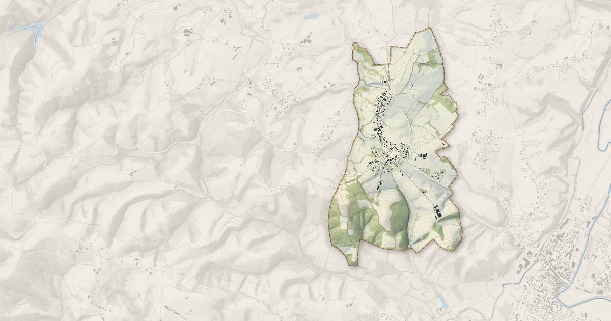 Portrait cartographique de Garris : relief, eau, forêts, bâti et voies, calculés à partir des données de l'IGN