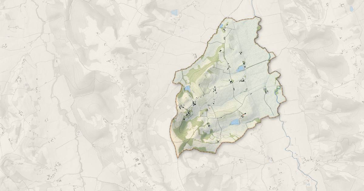 Portrait cartographique de Gayon : relief, eau, forêts, bâti et voies, calculés à partir des données de l'IGN