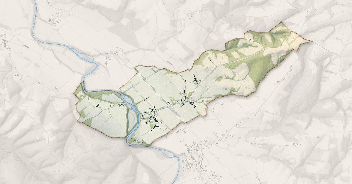 Portrait cartographique de Gestas : relief, eau, forêts, bâti et voies, calculés à partir des données de l'IGN